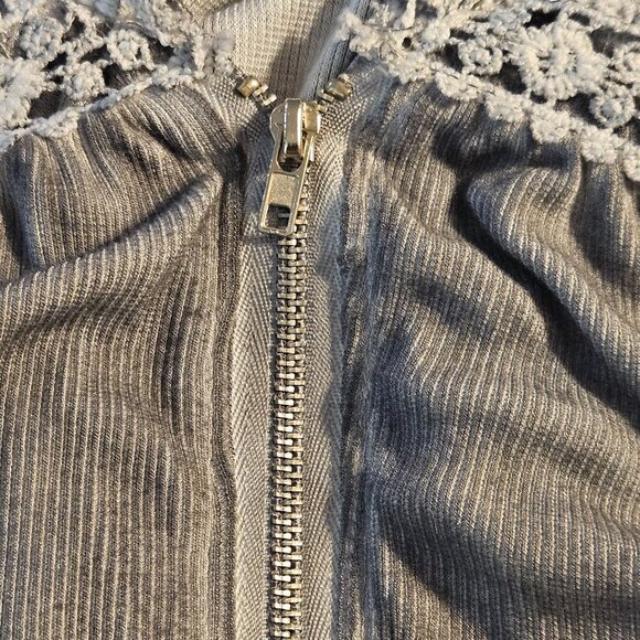 POL Womens Tank Top Silver Grey M Artisanal Core Boho Chic Romantic Core - Picture 13 of 14